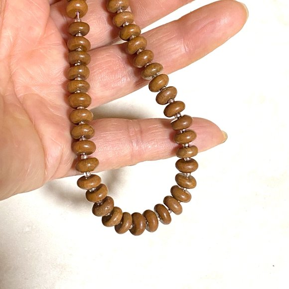 Jasper Stone Beaded Necklace, Genuine Gemstone Stackable Layering Necklace - Picture 8 of 8